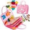 hahaland Busy Board Montessori 2 Anni Bambina - Valigetta Interattiva Educativo Pannello Sensoriale di Feltro Tavoletta attività Didattici - Regalo Bimba Bimbo 2 3 4 Anni