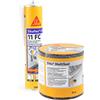 SIKA Kit incollaggio multiuso - Sika Multiseal, Grigio-Verde - Nastro sigillante bituminoso - Rotolo da 150mm X 10m + Sikaflex 11 FC Purform, Bianco - Adesivo universale per interni ed esterni - 300ml
