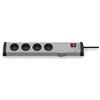 EHMANN 0221x00042301 - Ciabatta a 4 prese con interruttore FI, 30 mA, cavo da 1,5 m