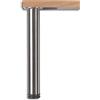 CAMAR gamba tavolo cilindrica, diametro 60 mm, lunghezza 700 mm, acciaio argento RAL 9006, 615707104rnsh