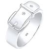 DIAMORE Elli DIAMONDS Anello Donne Cintura Simbolo Diamante (0.03 ct.) in Argento Sterling 925