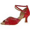 Diamant Donne Scarpe da Ballo 141-077-389 - Scamosciato/Pelle Rosso - 5 cm Flare - Special Edition - Misura: UK 3,5