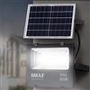 BAKAJI Faro Led Esterno 60W con Pannello Solare Luce Bianco 6000K Ultra-Luminoso 600LM Lampada Faro Faretto con Telecomando Funzione Timer e Sensore Crepuscolare Faretti Risparmio Energetico IP65 (60 Watt)