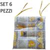LIBEROSHOPPING Cuscino Coprisedia 4 PUNTI imbottito con laccetti COUNTRY giallo 6 PEZZI