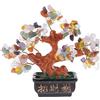 lachineuse - Albero Feng Shui 5 elementi - Albero della fortuna 12 cm - Deco Asiatico Giapponese - Bonzai Pietre Preziose - Oggetto Tradizionale Giapponese Zen
