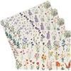 Grupo Erik: Set Sottopiatti Wild Flowers | Botanical Wild Flowers Collection: Set 4 tovagliette rettangolari con stampa decorativa, 28x20cm, retro in sughero e stampa resistente al calore