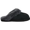 Reissner Lammfelle | Pantofole Engel Nadine | Pantofole | Pelle scamosciata | Fodera interna in vera pelliccia di agnello Merino | con bordo di pelliccia |, marrone chiaro, 36 EU