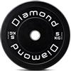 DIAMOND FITNESS Diamond Disco Bumper Master Nero-Bianco Ø45 cm Peso 5 kg