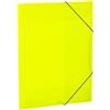 HERMA 19696 - Cartelline portadocumenti formato A3, colore giallo fluo, confezione da 3, per bambini, in plastica, con alette interne ed elastico, set di cartelle in plastica robusta, per ragazzi e