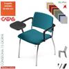 Elleci Office TEOREMA sedia impilabile imbottita rivestimento ecopelle GAZEBO class 1IM