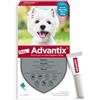 Advantix spot-on antiparassitario per cani da 4kg a 10kg, 1 pipetta. Elimina zecche, pulci, pidocchi e larve di pulce in casa. Protegge da zanzare, pappataci e dal rischio di Leishmaniosi
