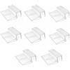 OTKARXUS Clip per coperchio per acquario, 8 pezzi clip per copertura per serbatoio di pesce, supporto in acrilico, staffa per copertura per acquario 6/8/10/12 mm (10 mm)