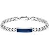 Lacoste Braccialetto a Catena da Uomo Collezione SET&MATCH in Acciaio Inossidabile Decorato con Disegno Petit Piqué - 2040097