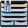 Exacompta - Rif. 3127296D - BIG-BOX MAXI - 1 Cassetto 4 cassetti per documento A4+ e 2 cassetti piccoli per utensili - Dimensioni esterne: P 34,7 x 27,8 x H 27,1 cm - Acquerel