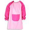 PLABBDPL Grembiule da Pittura Bambini,5-11 Anni Ragazza/Ragazzo,Grembiule per Pittura,Grembiuli per Bambini,Grembiulino Maniche Lunghe,Bavaglino per Pittura,Per la Pittura Artigianale,Rosa