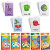 LUCKNIGHT 180 Flashcard di Apprendimento, Carte Flash Inglese - Frutta, Animali, Colore,Forma, Parti del Corpo, Educative Cards Carte Cognitive per giocattoli educativi precoci di apprendimento giocattolo