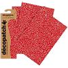 Décopatch C546O - 1 BUSTA da 3 fogli di carta stampata 30x40 cm, Mosaico rosso