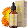 QKnatur Olio di calendula vegano puro al 100% - 100 ml - bottiglia di vetro - per pelli sensibili, secche e screpolate. Lenitivo e curativo. Acne, irritazioni, ustioni, punture di insetti