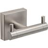 Croydex Chiswick QM449143 - Gancio doppio per accappatoio, montaggio a parete, in nichel spazzolato, 54 x 84 x 59 mm