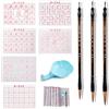 XCSJ 10pcs Pennelli Per Calligrafia Cinese Eccellente Kanji Giapponese Sumi Da Disegno Con 3 Pennello Per Calligrafia Sumi,6 Acqua Panno Di Scrittura,1 Ciotola, Per l'Acqua Per Principianti,Artisti