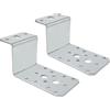 AERZETIX - C58993 - Set di 2 staffe di fissaggio e montaggio in Z perforate 50x30x85x55x2.5mm con angolo smussato - con 17 fori rotondi - montaggio legno - in acciaio zincato Z275