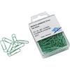 Wedo 901244204 Graffette-Clip per fogli di carta, 27 mm, confezione da 100 pezzi, in metallo, rivestimento in plastica, colore: verde