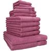 Betz Set di asciugamani in spugna Premium da 12 pezzi - 2 teli bagno - 4 asciugamani - 2 asciugamani per ospiti - 2 lavette - 2 guanti da bagno (frutti di bosco)