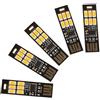 LAOMAO Mini Lampada portachiavi a 6 led tascabile (bianco freddo 5)