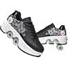 Deformation Roller Skates Scarpe da Skate a Rotelle Unisex, Scarpe con Ruote, Scarpe da Skate 2 in 1 e Scarpe da Ginnastica, Regalo per Pattini a Rotelle per Bambini Ragazzi Ragazze Uomini e Donne
