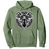Pentagramm Baphomet Satanist Ziege Gesch Pentagramma Baphomet Satanist Capra Hail Satana Regalo Felpa con Cappuccio