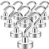 Neosmuk - Ganci magnetici da 10 kg + forte magnete con gancio per frigorifero, gancio da crociera resistente per soffitto, gancio magnetico