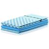 DecoKing Louie - Set di 3 Strofinacci da Cucina, 50 x 70 cm, con Gancio, 100% Cotone, Cotone, Blu e Turchese, Set da 3