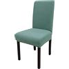 Leeyunbee 6 Pezzi Coprisedie con Schienale Elastica, Jacquard Verde Chiaro | Lavabile, Sfoderabile, Poliestere-elastam, Facile da Pulire, Fodere per Sedie, per Sala da Pranzo, Cucina Cerimonia Matrimoni