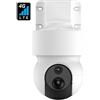 Isiwi REDI Telecamera da esterno HD 4G LTE a batteria con movimento PT 1080P