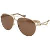 Gucci GG1088S 004 | Occhiali da Sole Graduati o Non Graduati | Prova Online | Metallo | Pilot | Oro | Adrialenti