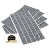 Adsamm® / 250 x feltrini autoadesivi/Grigio / 20x20 mm/Quadrato/piedini per mobili in feltro da 3.5 mm di spessore/pad protettivi per arredi