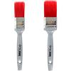 BIANCO SHABBY Set 2 Pennelli Professionali per Chalk Paint, pitture all'acqua e Fai da Te - DIY (30 + 40 mm)