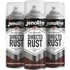 JENOLITE Directorust Vernice Aerosol Lucida | ESPRESSO MARRONE | Vernice spray multisuperficie | Per l'uso su legno, metallo, plastica, ceramica e superfici arrugginite | 3 x 400ml | RAL8017
