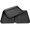 PIQIUQIU Vassoio antigoccia per scarpe da 3 pezzi, tappetino per scarpe, vassoio per scarpe, plastica, portascarpe, vassoio antigoccia per scarpe 35x27x3cm, vassoio per scarpe con bordo rialzato, vassoio