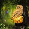 YUNYODA Owl Solar Lights Outdoor Garden - Lampada LED da giardino gufo impermeabile - Luce creativa per il paesaggio notturno per patio, cortile, decorazione per feste