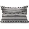BGBDEIA Federa per cuscino etnico lombare, 30 x 50 cm, decorazione per camera da letto, soggiorno, bianco e nero, motivo etnico tribale, rettangolare, per letto, divano, divano