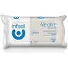 Infasil, Salviette Intime Neutre Delicate, Salviette Biodegradabili, Formula a pH 5.0, Clinicamente Testate, Gettabili nel WC