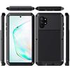 QIHANG Custodia per Samsung Galaxy Note 10 Plus, Protezione in Metallo Cover, Antiurto, Militare,Rigida, Resistente Metallo Lega di Alluminio Custodia Protettiva per Samsung Galaxy Note 10 Plus (Nero)
