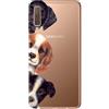 Mixroom - Cover Custodia Case in TPU Silicone Morbida Sfondo Trasparente per Samsung Galaxy A50 Fantasia Cuccioli di Cane T507