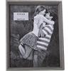 DRW Set di 2 portafoto per fotografia da 20 x 25 cm in legno dm e carta in grigio scuro 22,4 x 27,4 x 3 cm