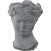 DRW Vaso Busto da scrivania in ceramica in tonalità grigie, 20 x 28 cm