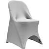 RCZ Décor SARO LIFESTYLE RCZ Décor - Coprisedia pieghevole in spandex | argento | 45 cm x 77 cm
