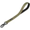 Hyhug Guinzaglio corto in nylon resistente di 45,7 cm di lunghezza con comoda maniglia imbottita e robusta clip per media per cani e ragazze. Allenamento a piedi Uso quotidiano (Verde Militare)