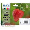 EPSON MULTIPACK 4 CARTUCCE INCHIOSTRI ORIGINALI EPSON T2996XL SERIE FRAGOLA NERO XL + COLORI XL - EPSON - C13T29964012
