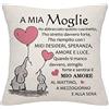 Bommex Copriletto Cuscino per Moglie - Regalo dal Marito per San Valentino, Anniversario, Compleanno, Natale (A Mia Moglie)